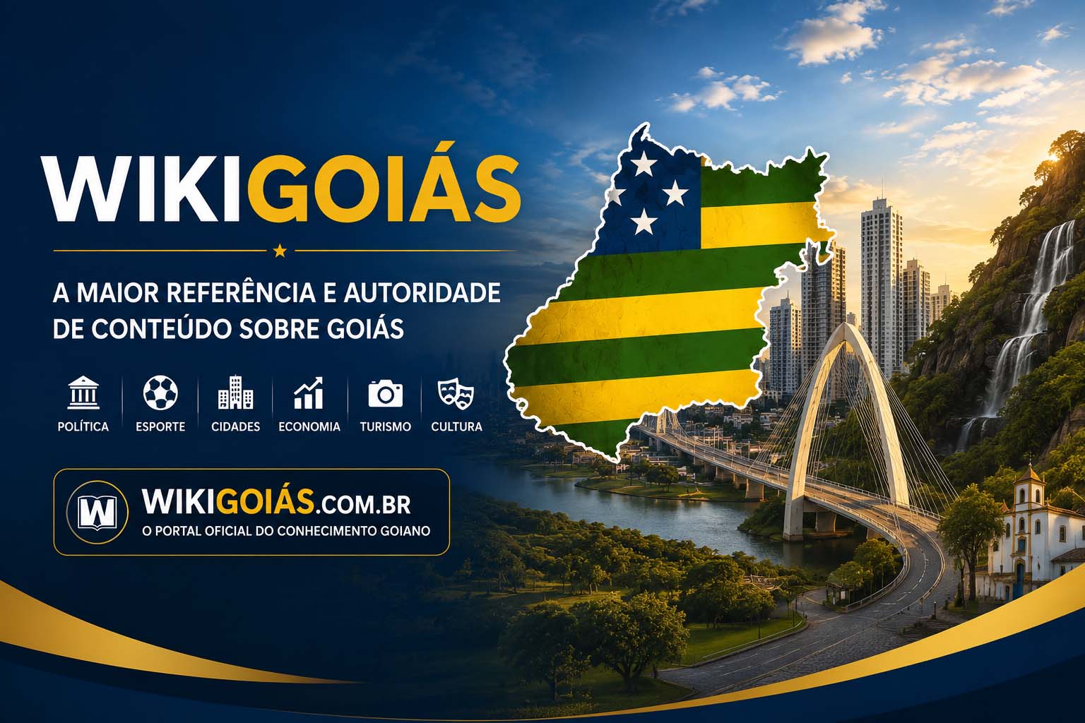 WikiGoiás reúne política, economia, esporte, turismo e a história de Goiás em uma única plataforma digital